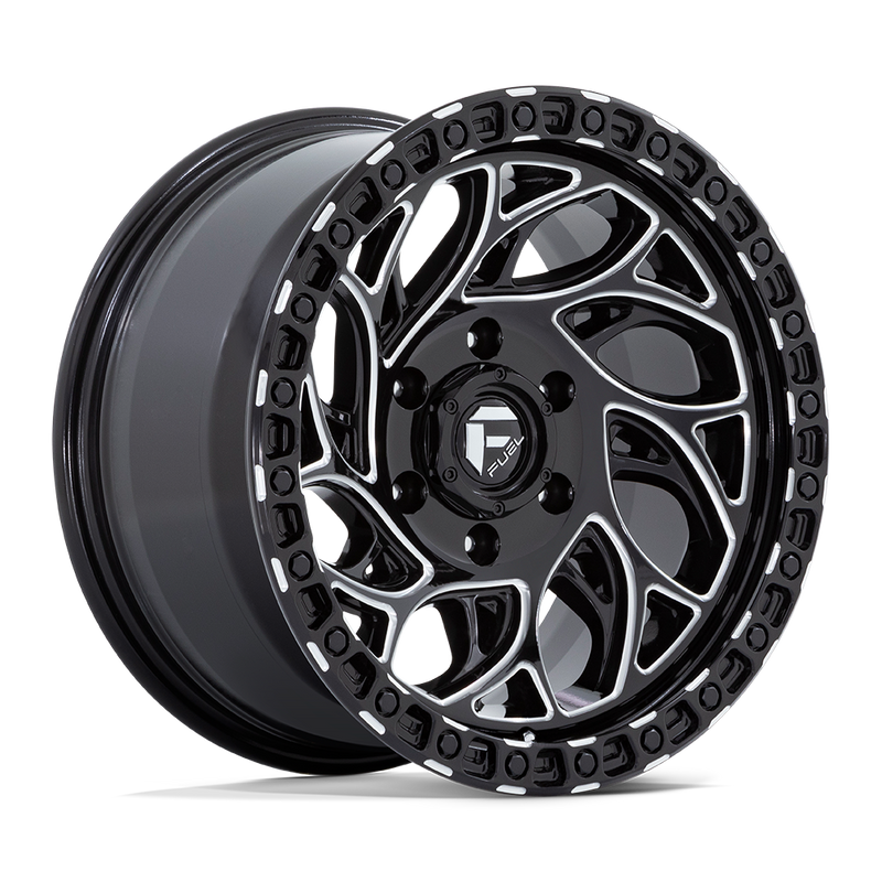 Fuel - D840 RUNNER OR - Black - GLOSS BLACK MILLED - 18" x 9", -12 Offset, 6x139.7 (Bolt Pattern), 106.1mm HUB