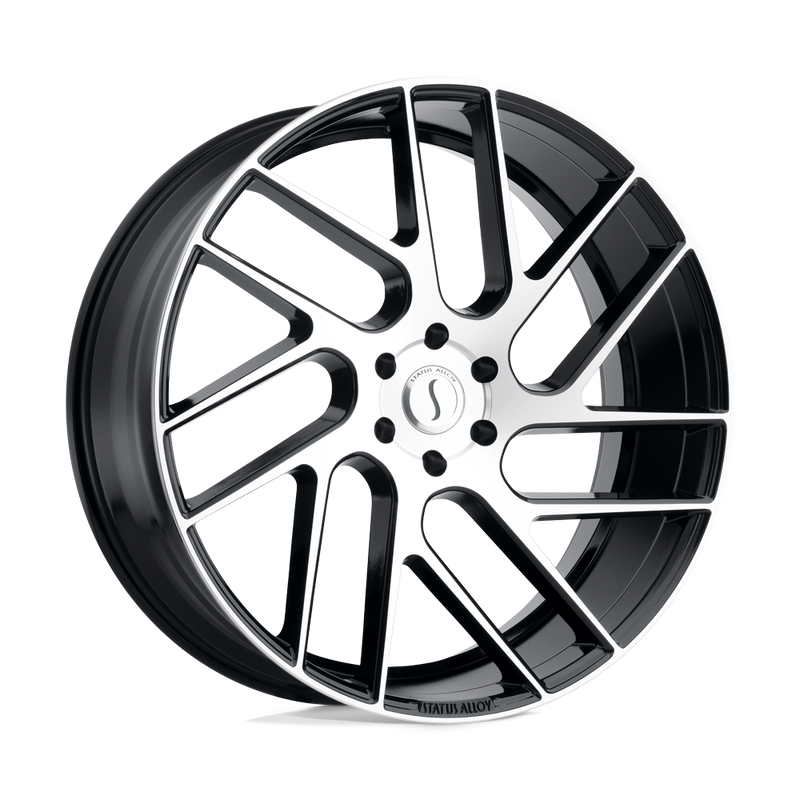 Status Wheels - JUGGERNAUT - Black - Gloss Black with Machined Face - 20" x 9", 20 Offset, 5x139.7 (Bolt Pattern), 78.1mm HUB