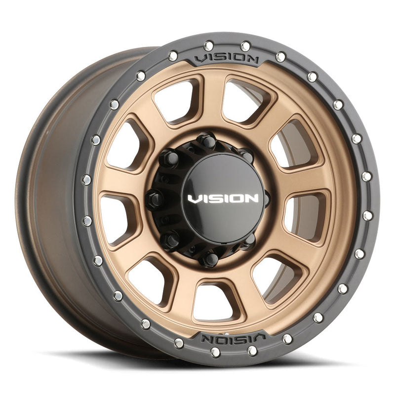 Vision Wheel Off-Road - 350 OJOS - Bronze - Bronze - 18" x 9", 12 Offset, 6x139.7 (Bolt Pattern), 106.2mm HUB