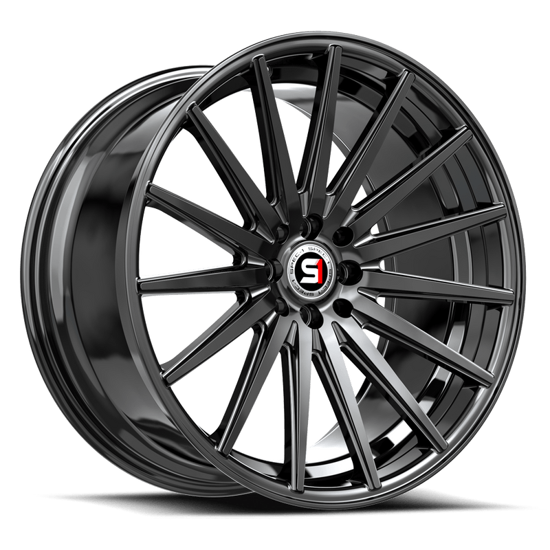 Spec-1 Racing - SP-69 - Black - Gloss Black - 17" x 7.5", 42 Offset, 5x110/114.3 (Bolt pattern), 73.10mm HUB