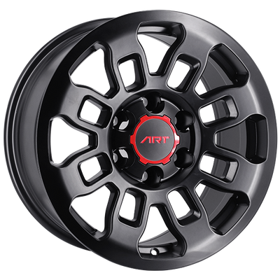 ART - Replica 238 - Black - Satin Black - 17" x 8", 5 Offset, 6x139.7 (Bolt Pattern), 106.1mm HUB