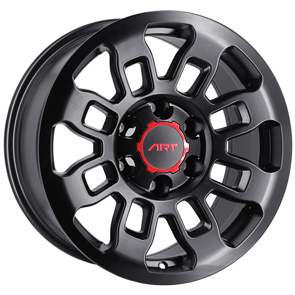 ART - Replica 238 - Black - Satin Black - 17" x 8", 5 Offset, 6x139.7 (Bolt Pattern), 106.1mm HUB