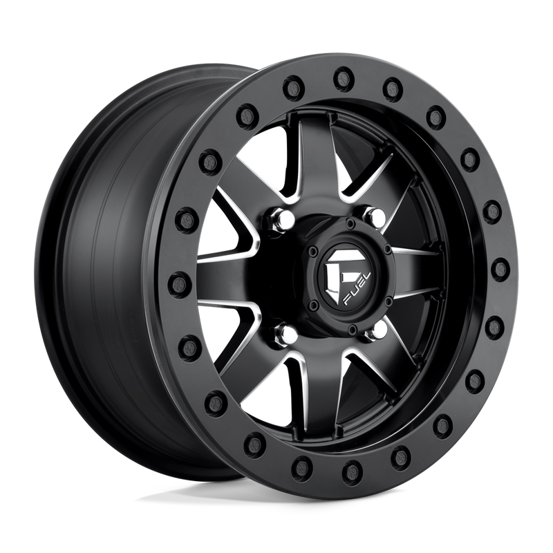 Fuel UTV - D938 MAVERICK BEADLOCK - Black - MATTE BLACK MILLED - 14" x 7", 38 Offset, 4x137 (Bolt Pattern), 110.1mm HUB