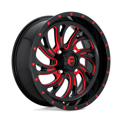 Fuel UTV - D642 KOMPRESSOR - Black - GLOSS BLACK RED TINTED CLEAR - 18" x 7", 13 Offset, 4x137 (Bolt Pattern), 110.1mm HUB