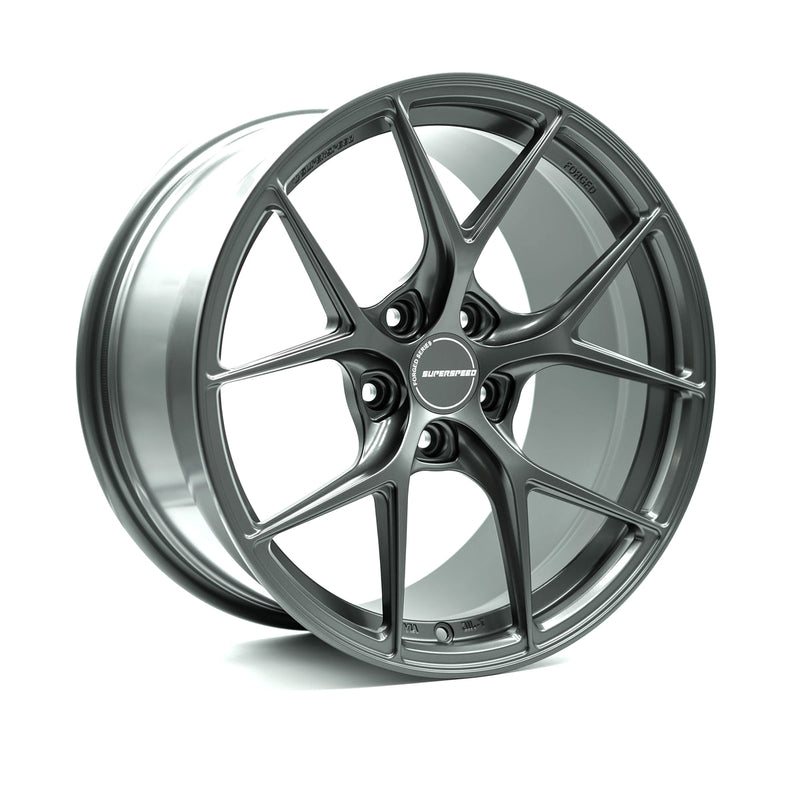 Superspeed - PF05RR - Gunmetal - Matt Gunmetal - 18" x 9.5", 42 Offset, 5x120 (Bolt Pattern), 64mm HUB