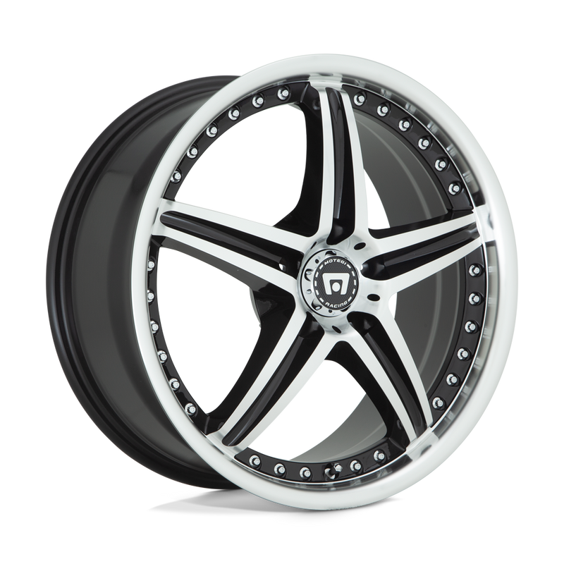 Motegi - MR107 D5S - Black - Gloss Black Machined - 18" x 8", 42 Offset, 5x108 (Bolt Pattern), 72.6mm HUB