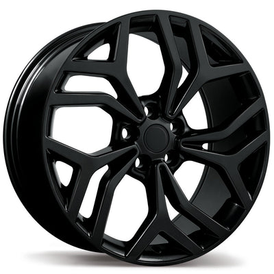 Replika - R230 - Black - Gloss Black - 20" x 9", 48 Offset, 5x120 (Bolt Pattern), 72.6mm HUB