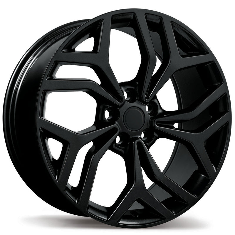 Replika - R230 - Black - Gloss Black - 20" x 9", 48 Offset, 5x120 (Bolt Pattern), 72.6mm HUB