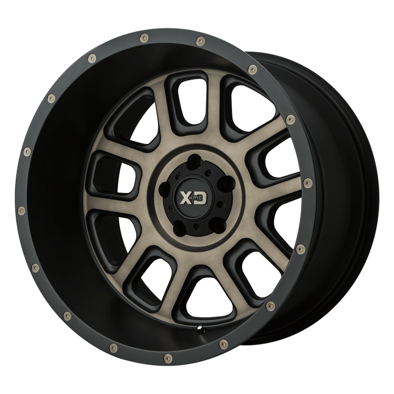 XD Series - XD828 DELTA - Black - Matte Black with Dark Tint Clear - 20" x 9", -12 Offset, 5x127 (Bolt Pattern), 72.6mm HUB