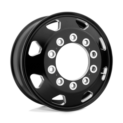 ATX - AO401 OCTANE - Black - SATIN BLACK MILLED - 24.5" x 8.25", 144 Offset, 10x285.75 (Bolt Pattern), 220.1mm HUB