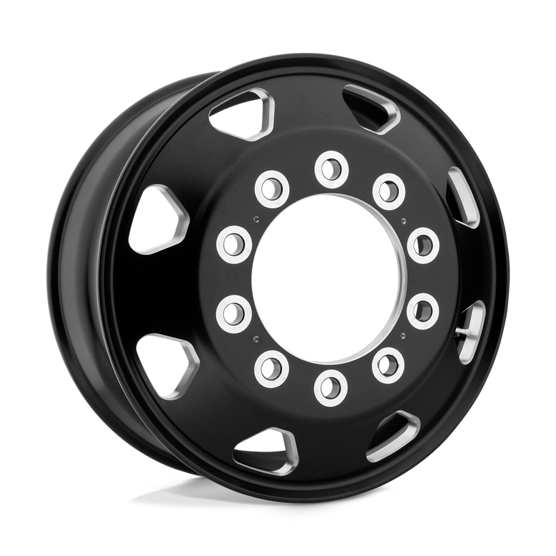 ATX - AO401 OCTANE - Black - SATIN BLACK MILLED - 24.5" x 8.25", 144 Offset, 10x285.75 (Bolt Pattern), 220.1mm HUB