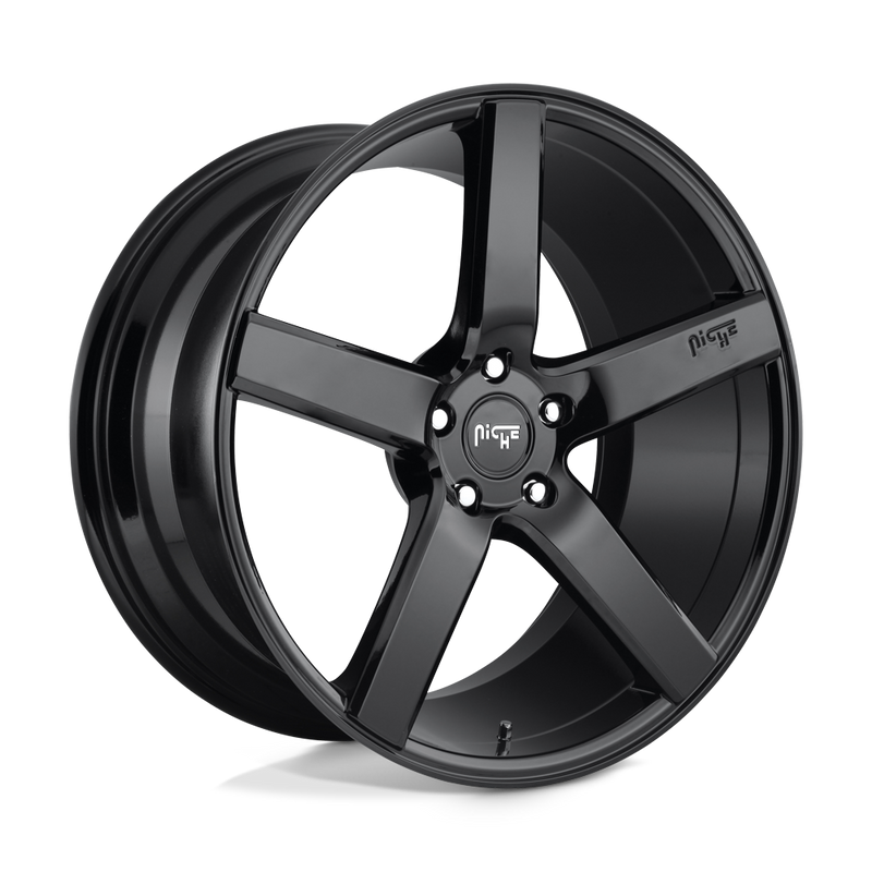 Niche - M188 MILAN - Black - GLOSS BLACK - 20" x 10", 40 Offset, 5x114.3 (Bolt Pattern), 72.6mm HUB