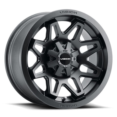 Vision Wheel ATV - 416 416/416X 2021 - Black - MATTE BLACK - 12" x 7", 2_5 Offset, 4x136 (Bolt Pattern), 110.5mm HUB