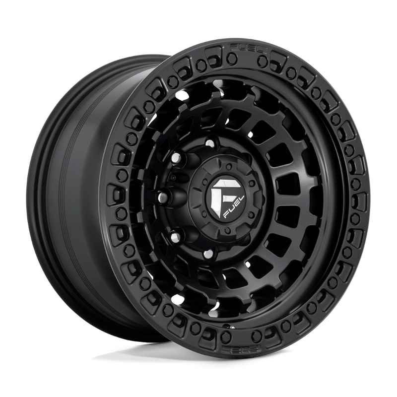 Fuel - D633 ZEPHYR - Black - MATTE BLACK - 17" x 9", -12 Offset, 8x165.1 (Bolt Pattern), 125.1mm HUB