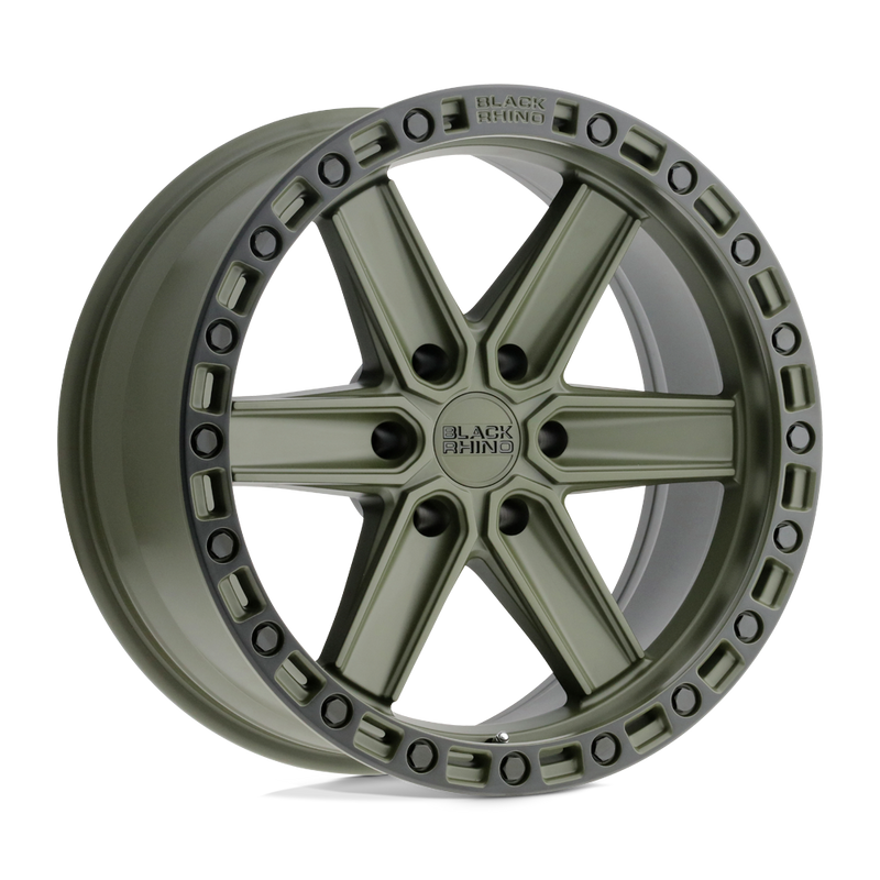 Black Rhino - HENDERSON - Olive Drab Green with Black Ring - 18" x 9", -12 Offset, 6x139.7 (Bolt Pattern), 112.1mm HUB