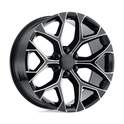OE Creations - PR176 - Black - GLOSS BLACK MILLED - 20" x 9", 24 Offset, 6x139.7 (Bolt Pattern), 78.1mm HUB