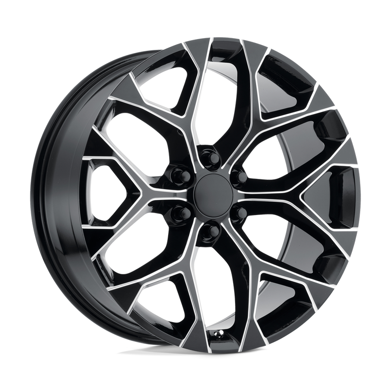 OE Creations - PR176 - Black - GLOSS BLACK MILLED - 20" x 9", 24 Offset, 6x139.7 (Bolt Pattern), 78.1mm HUB