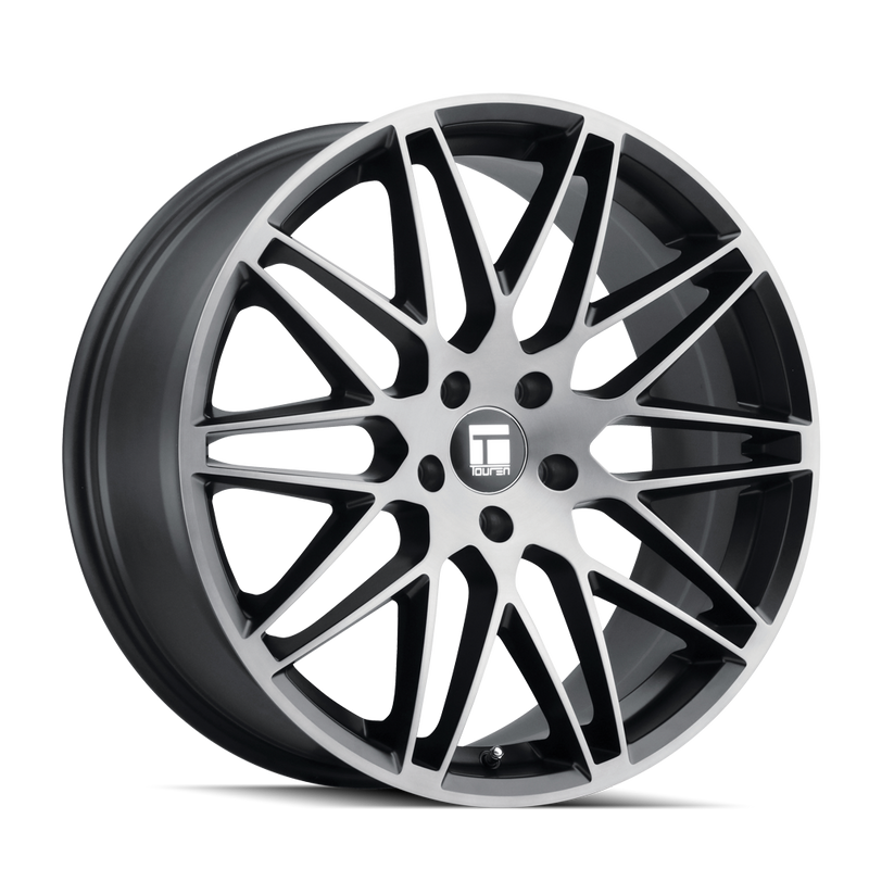 Touren - TR75 - Black - BRUSHED MATTE BLACK WITH DARK TINT - 20" x 9", 35 Offset, 5x114.3 (Bolt Pattern), 72.6mm HUB