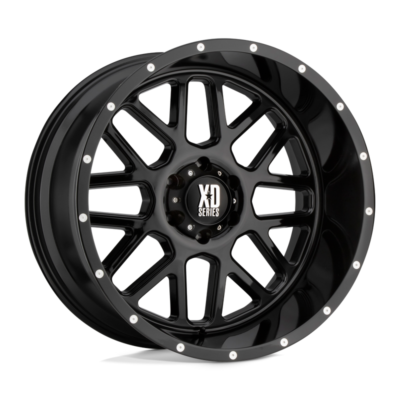XD Series - XD820 GRENADE - Black - GLOSS BLACK - 18" x 9", -12 Offset, 8x165.1 (Bolt Pattern), 125.1mm HUB