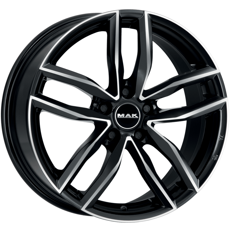 Mak Wheels - SARTHE W - Black - BLACK MIRROR - 17" x 7.5", 35 Offset, 5x100 (Bolt Pattern), 57.1mm HUB