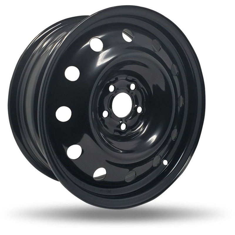 DTD - Steel - Black - Black - 16" x 6.5", 40 Offset, 5x100 (Bolt Pattern), 57.1mm HUB