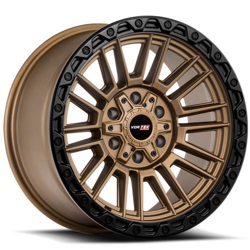 Vortek Offroad - VRT-604 ZEUS - Bronze - Matte Bronze Black Bead Ring - 20" x 9.5", 0 Offset, 5x127/139.7 (Bolt pattern), 78.1mm HUB