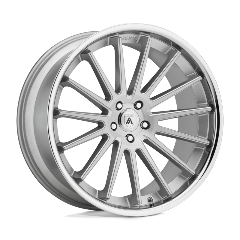 Asanti Black - ABL-24 BETA - Silver - Brushed Silver Chrome Lip - 20" x 10.5", 38 Offset, 5x120 (Bolt Pattern), 74.1mm HUB