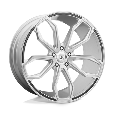 Asanti Black - ABL-19 ATHENA - Silver - Brushed Silver - 20" x 8.5", 38 Offset, 5x112 (Bolt Pattern), 72.6mm HUB