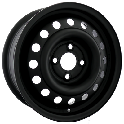Envy Wheels - NX4 STEEL WHEEL - Black - FLAT BLACK - 14" x 5.5", 44 Offset, 4x100 (Bolt Pattern), 59.1mm HUB