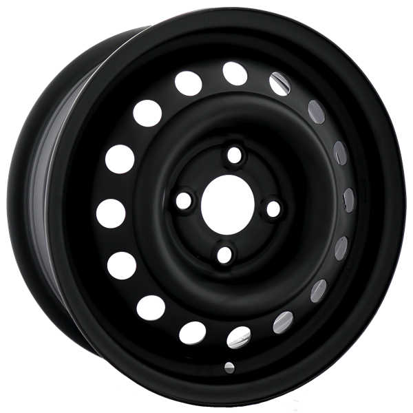 Envy Wheels - NX4 STEEL WHEEL - Black - FLAT BLACK - 14" x 5.5", 44 Offset, 4x100 (Bolt Pattern), 59.1mm HUB