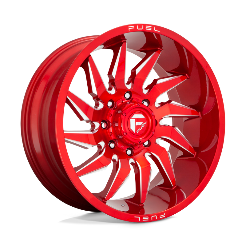 Fuel - D745 SABER - CANDY RED MILLED - 20" x 9", 1 Offset, 8x170 (Bolt Pattern), 125.1mm HUB