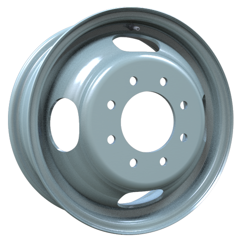 Envy Wheels - Dually Steel Wheel - Grey - GREY - 16" x 6", 127 Offset, 8x165.1 (Bolt Pattern), 116.8mm HUB