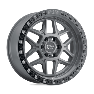 Black Rhino - KELSO - Gunmetal - BATTLESHIP GRAY WITH BLACK RING - 20" x 9", -12 Offset, 6x139.7 (Bolt Pattern), 112.1mm HUB