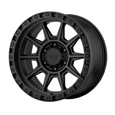 American Racing - AR202 - Black - CAST IRON BLACK - 17" x 9", -12 Offset, 6x139.7 (Bolt Pattern), 106.1mm HUB