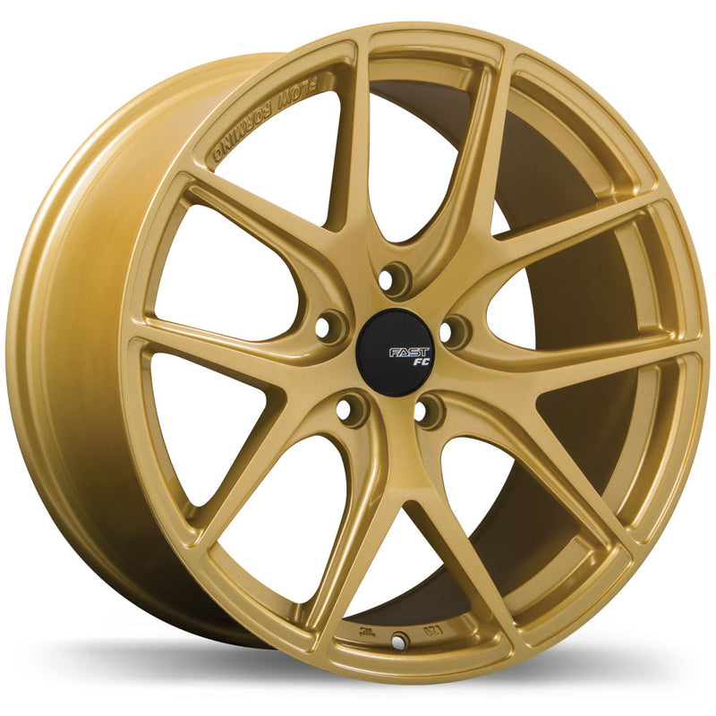 Fast Wheels - FC04 - Gold - Gold - 17" x 8", 40 Offset, 5x100 (Bolt Pattern), 72.6mm HUB