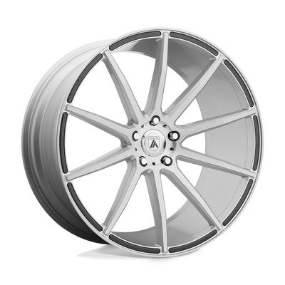 Asanti Black - ABL-20 ARIES - Silver - Brushed Silver - 22" x 10.5", 35 Offset, 5x112 (Bolt Pattern), 72.6mm HUB