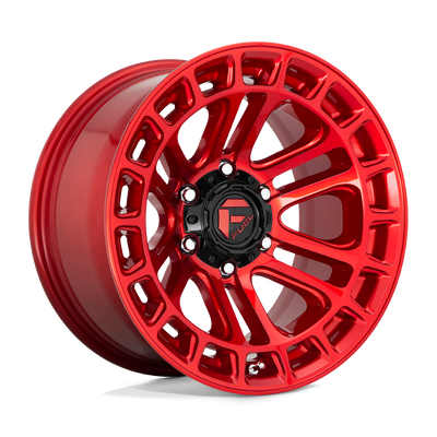 Fuel - D719 HEATER - CANDY RED MACHINED - 17" x 9", -12 Offset, 6x139.7 (Bolt Pattern), 106.1mm HUB