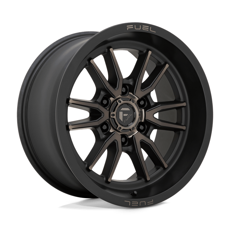 Fuel - D762 CLASH - Black - MATTE BLACK DOUBLE DARK TINT - 18" x 9", 1 Offset, 6x135 (Bolt Pattern), 87.1mm HUB
