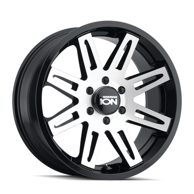 Ion Alloy - 142 - Black - BLACK/MACHINED FACE - 20" x 9", 18 Offset, 8x165.1 (Bolt Pattern), 130.8mm HUB
