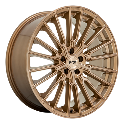 Niche - M264 PREMIO - Bronze - BRONZE BRUSHED - 22" x 10", 3 Offset, 5x120 (Bolt Pattern), 74.1mm HUB