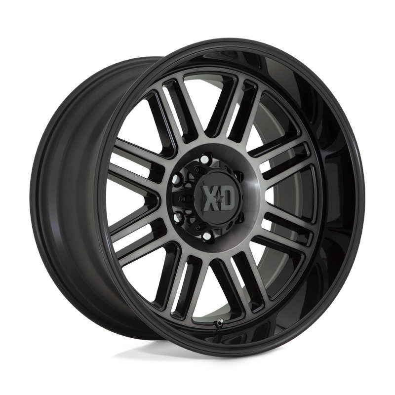 XD Series - XD850 CAGE - Black - GLOSS BLACK WITH GRAY TINT - 20" x 10", -18 Offset, 5x127 (Bolt Pattern), 71.5mm HUB