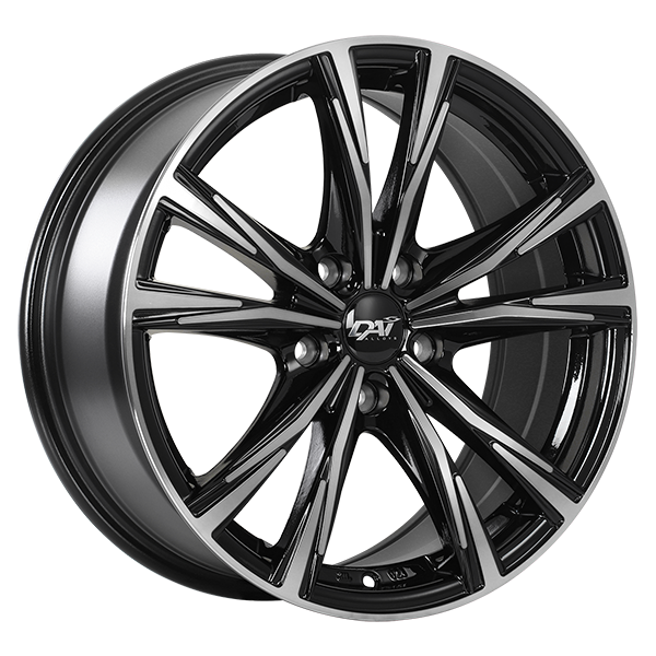 Dai Alloys - ORACLE - Black - Gloss Black - Machined Face - 16" x 7", 40 Offset, 5x114.3 (Bolt Pattern), 67.1mm HUB