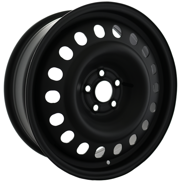 Envy Wheels - NX4 STEEL WHEEL - Black - FLAT BLACK - 17" x 6.5", 44 Offset, 5x100 (Bolt Pattern), 57.1mm HUB