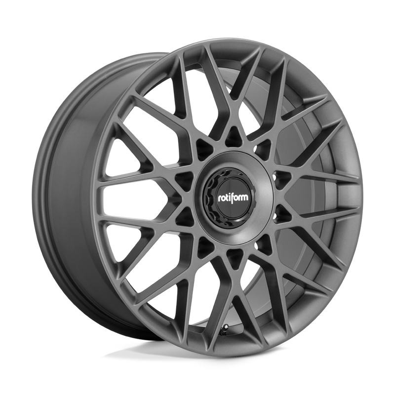 Rotiform - R166 BLQ-C - Gunmetal - ANTHRACITE - 19" x 8.5", 45 Offset, 5x108/114.3 (Bolt Pattern), 72.6mm HUB