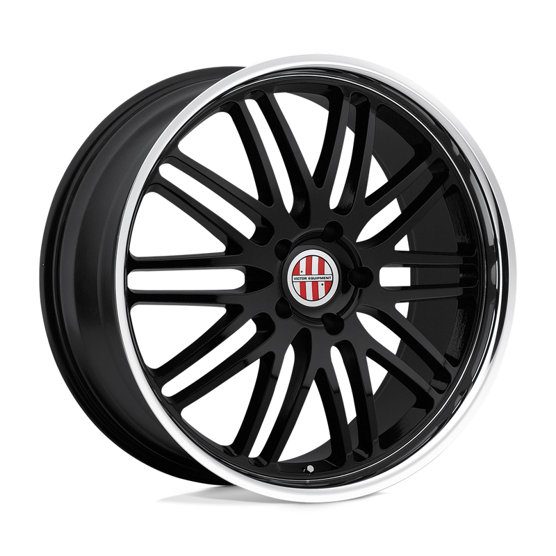 Victor Equipment Wheels - LEMANS - Black - GLOSS BLACK WITH MIRROR CUT LIP - 20" x 11", 55 Offset, 5x130 (Bolt Pattern), 71.5mm HUB