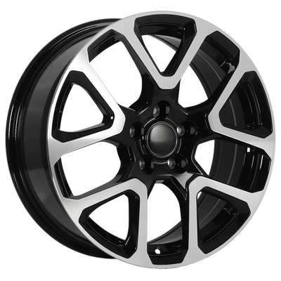 ART - Replica 127 - Black - Gloss Black - Machined Face DURACOAT - 17" x 7.5", 40 Offset, 5x110 (Bolt Pattern), 65.1mm HUB