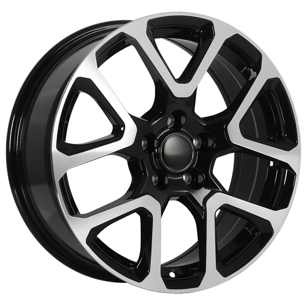 ART - Replica 127 - Black - Gloss Black - Machined Face DURACOAT - 17" x 7.5", 40 Offset, 5x110 (Bolt Pattern), 65.1mm HUB