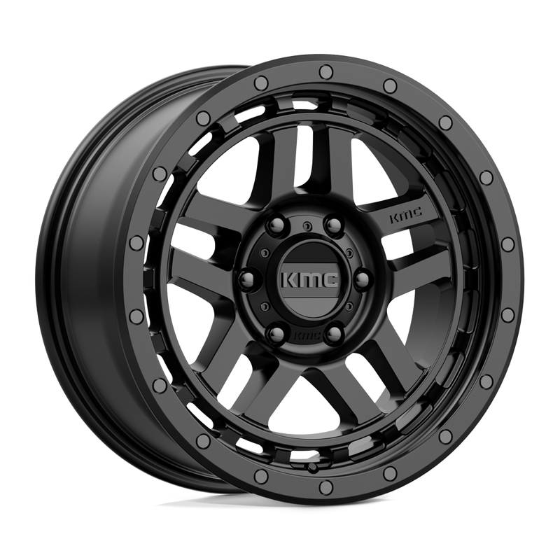 KMC Wheels - KM540 RECON - Black - SATIN BLACK - 18" x 8.5", 18 Offset, 6x139.7 (Bolt Pattern), 106.1mm HUB