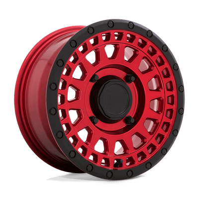 Black Rhino Powersports - PARKER UTV - CANDY RED WITH BLACK LIP - 15" x 7", 51 Offset, 4x137 (Bolt Pattern), 106.1mm HUB