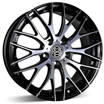 RSSW - Touring - Black - Gloss black, machined face - 17" x 7.5", 40 Offset, 5x114.3 (Bolt Pattern), 67.1mm HUB